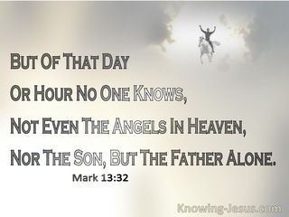 Mark 13:32 Of The Day Or Hour No One Knows (gray) 